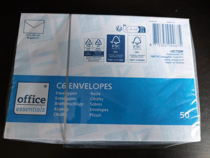 Enveloppen C6 (50 stuks)