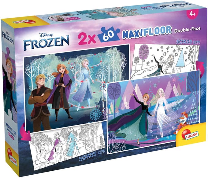 Lisciani - Frozen - Double face - Puzzel Maxifloor - 2 x 60 stukjes