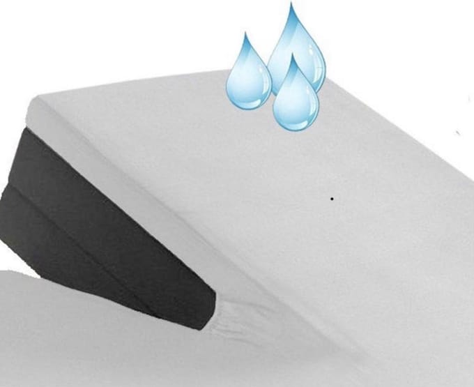 Waterdicht Splittopper Hosekaen Badstof-160x200cm-Wit