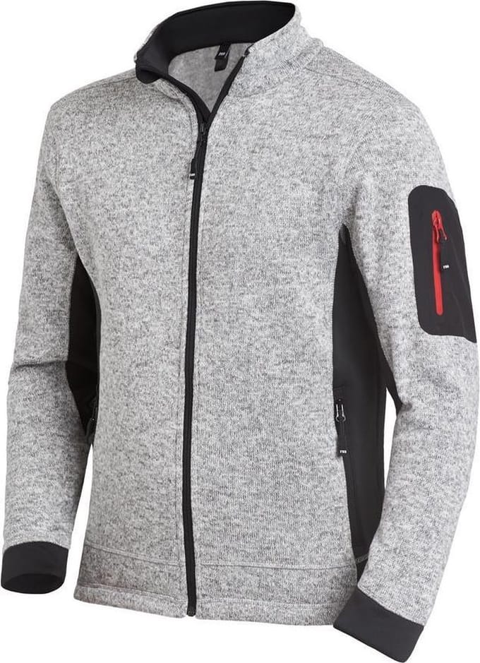 FHB CHRISTOPH Herenvest Tricotfleece 79595 - Grijs-Zwart - M
