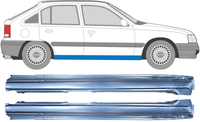 Volledige dorpel voor Opel Kadett E Astra 1984-1993 / Links + Rechts / Set