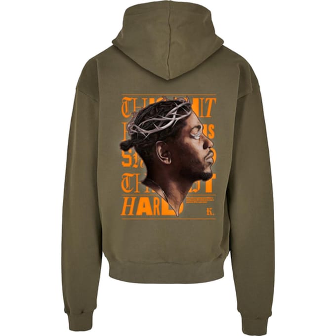 Mister Tee - K-Dot Heavy Oversize Hoodie/trui - S - Olijfgroen