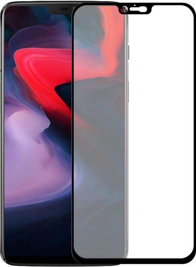 Full Cover Full Glue Glass Screen Protector for OnePlus 6 _ Black
