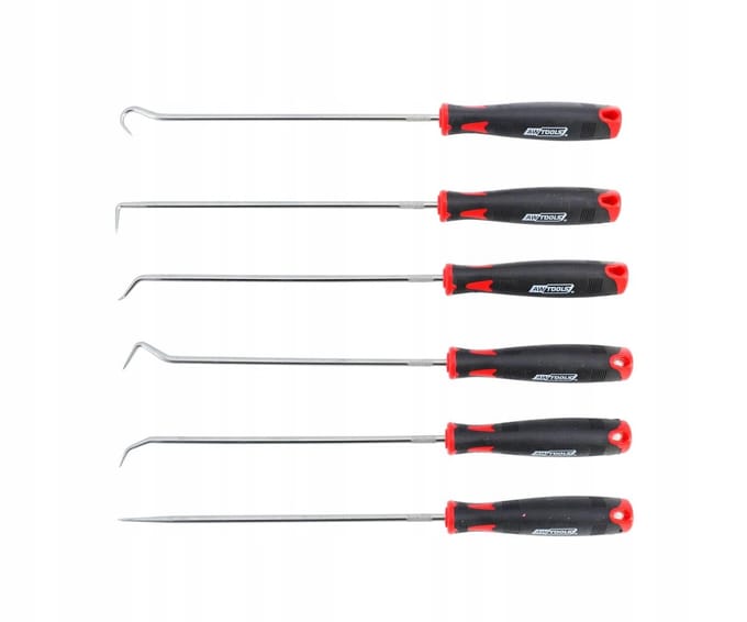 Set van 6 lange haken met handvat - AWTOOLS