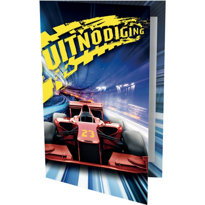Uitnodigingen Race auto