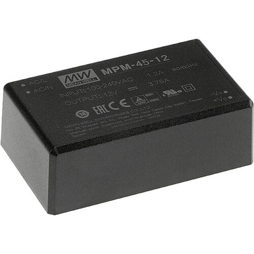 MEAN WELL MPM-45-5 AC/DC-printnetvoeding 5 V/DC 40 W
