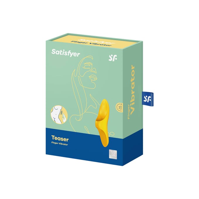 Satisfyer, vibrator, vingervibrator, 'Teaser', met batterij, medische siliconen, 12 cm
