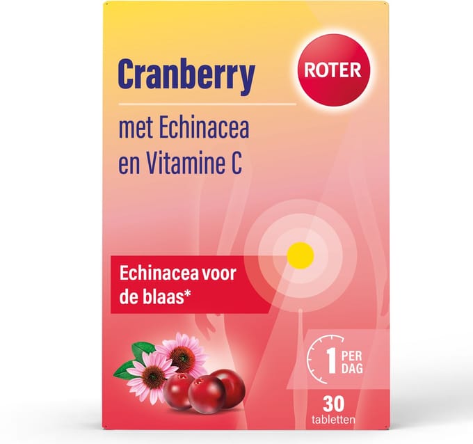 Roter Cranberry Vitamine C en Echinacea - Vitaminen - 30 tabletten