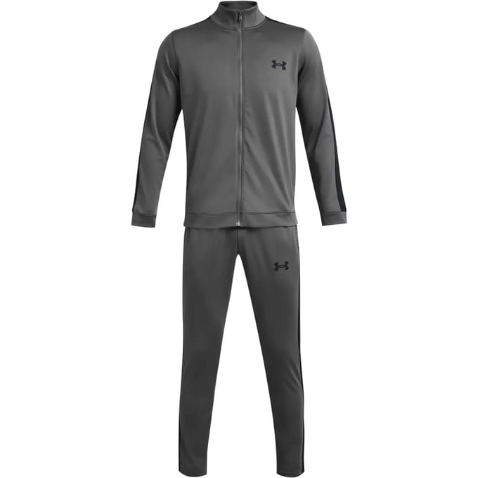 Under Armour UA Rival Knit Track Suit-GRY Heren Trainingspak - Castlerock - Zwart