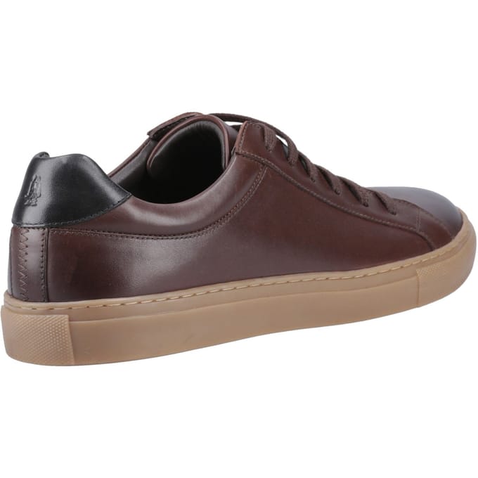 Hush Puppies Colton Leder Heren Koffie Sneakers