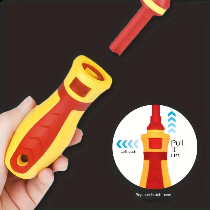 13-delige Magnetische Schroevendraaierset met Verwisselbare Bits - Duurzaam Staal, Ideaal voor Elektriciens & Doe-het-zelf Reparaties 13pcs red