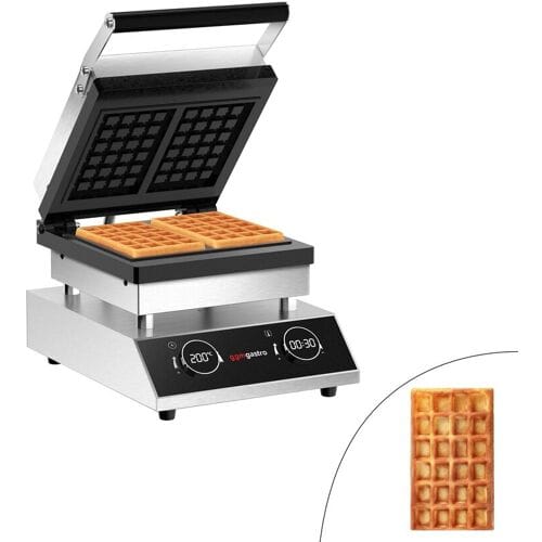 GGM Gastro Waffeleisen - Einzeln - Digital - 1,6 kW - Form: 2 Brüsseler Waffeln