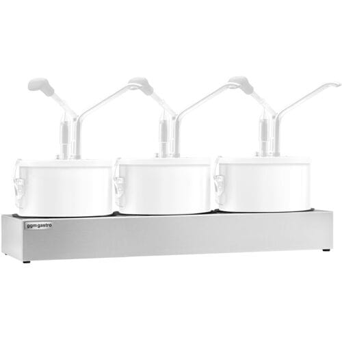 GGM Gastro Edelstahlgestell - für Saucenspender SSMBH4 - 3x 4 Liter