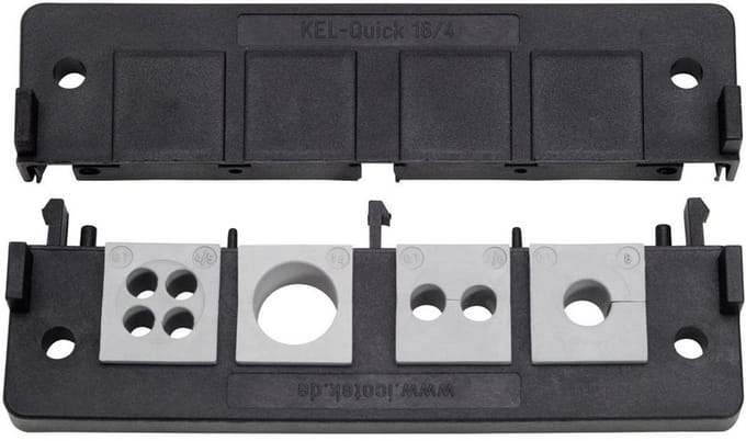 Icotek KEL-Quick 16/8 Kabelinvoeringsplaat Polyamide Zwart 1 stuk(s)