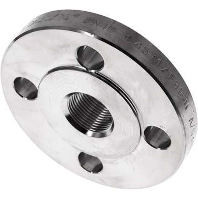 Draadflens DN20-PN40 Rp 3/4'' RVS 1.4571 DIN 2567 En EN 1092-1 (Type 13)