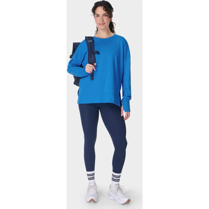 Sweaty Betty After Class Longline Sweatshirt BLAUW - Maat S