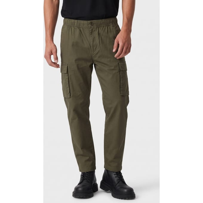 Calvin Klein Cotton Pull On Straight Pants Fatigue Größe: M | Cargohosen Outlet | Herren