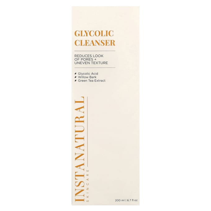 InstaNatural, Glycolic Cleanser, 200ml (6.7 fl oz) white