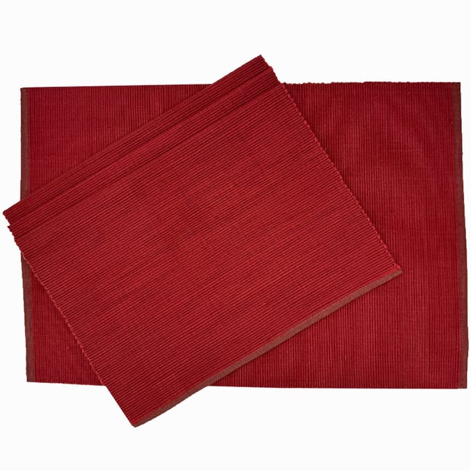 Fina placemat red/walnut - set van 4