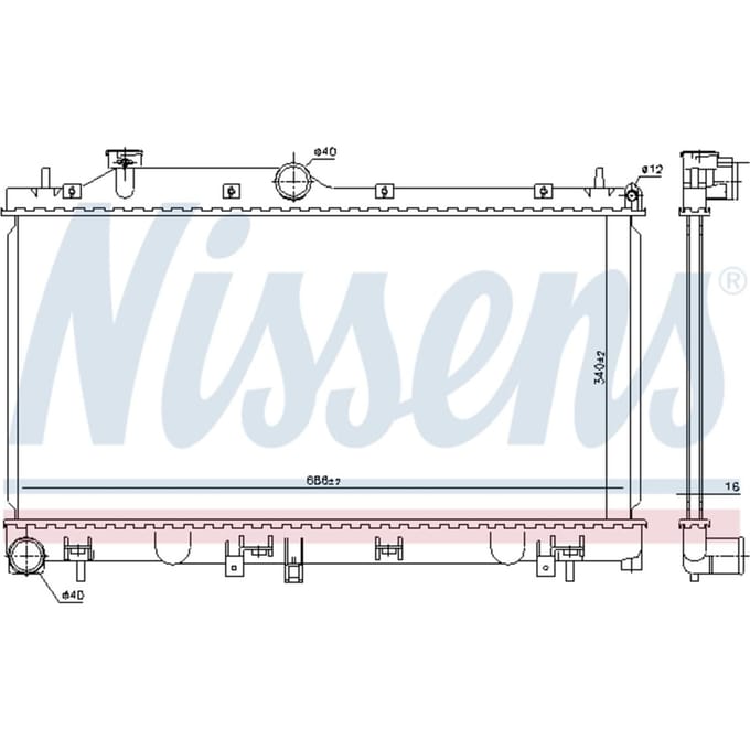 Radiator, motorkoeling NISSENS 67724