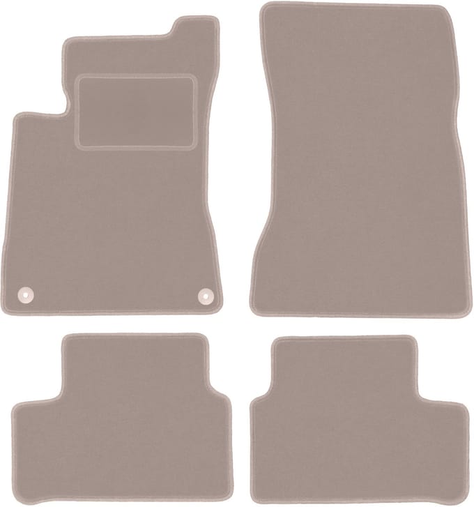 Beige velours matten voor: Mercedes B W247 minivan (2018-)