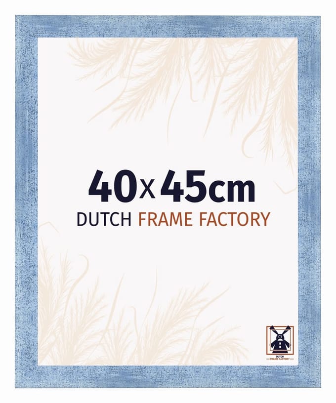 Fotolijst 40x45 cm - MDF - Helder Blauw Geveegd - Praag