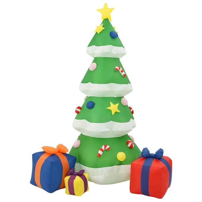vidaXL - Kerstdecoratie - opblaasbaar - kerstboom - LED - binnen/buiten - 240 - cm