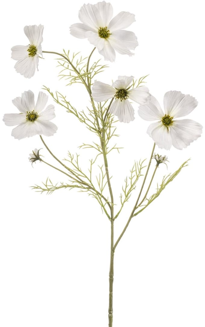 Emerald - Kunstbloem Cosmos 75cm wit - Kunstplant voor binnen