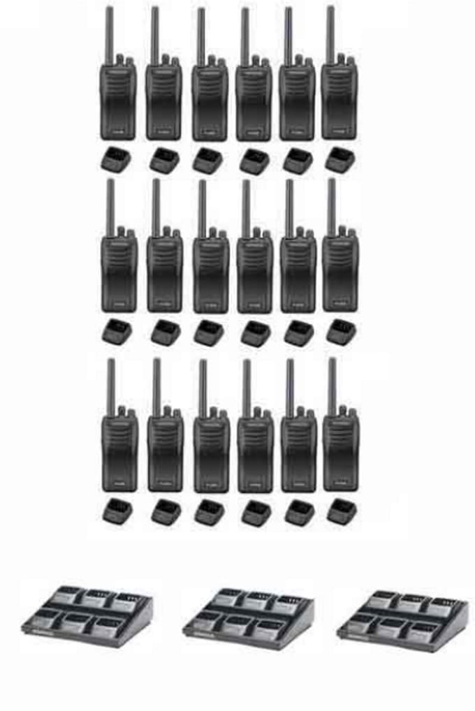 Set van 18 stuks Kenwood TK-3501 met 3 multiladers