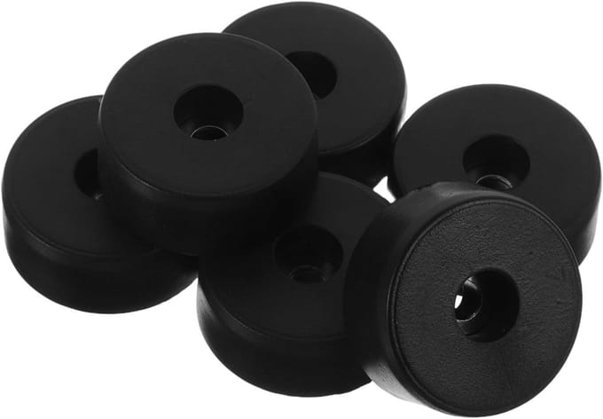 Luidspreker Isolatie Pads - Trillingsdempers - Geluid Verbeteren - Rubberen Constructie - 6 Stuks - Zwart