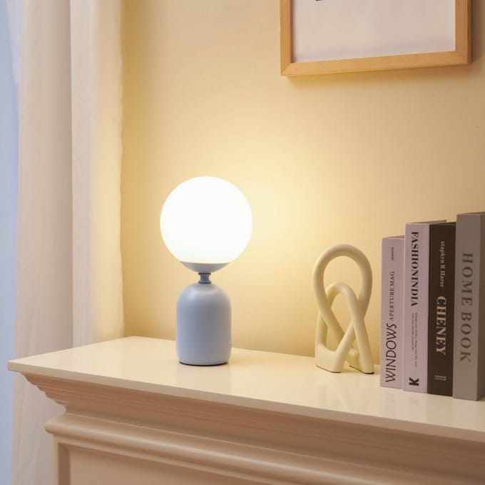 Paulmann Pauleen LED Tafellamp Glowing Charm - E14 - Max. 20W - Woonkamer, Slaapkamer & Eetkamer - Steengrijs/Wit