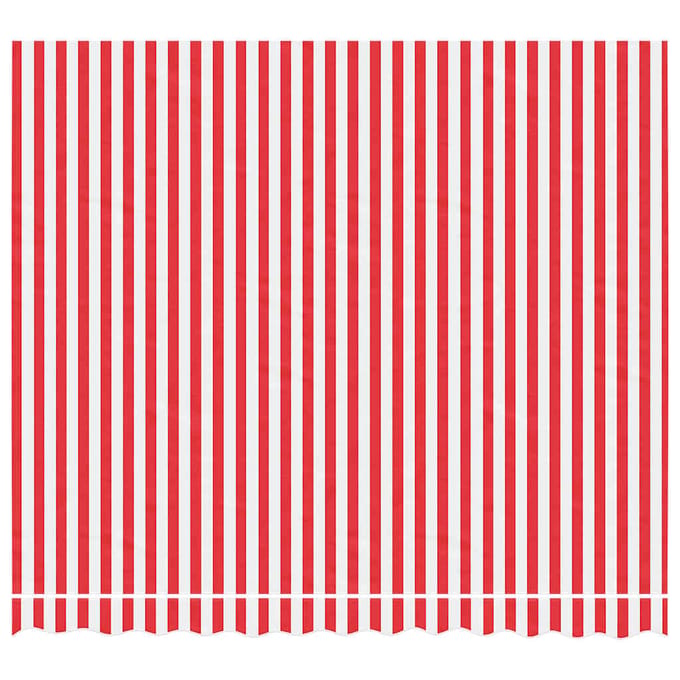 vidaXL - Vervangingsdoek - voor - luifel - 3x2,5 - m - polyester - rood - en - wit