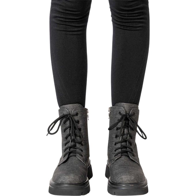 Miso Dames/Dames Bella Lage Blokhak Biker Laarzen (Zwart)