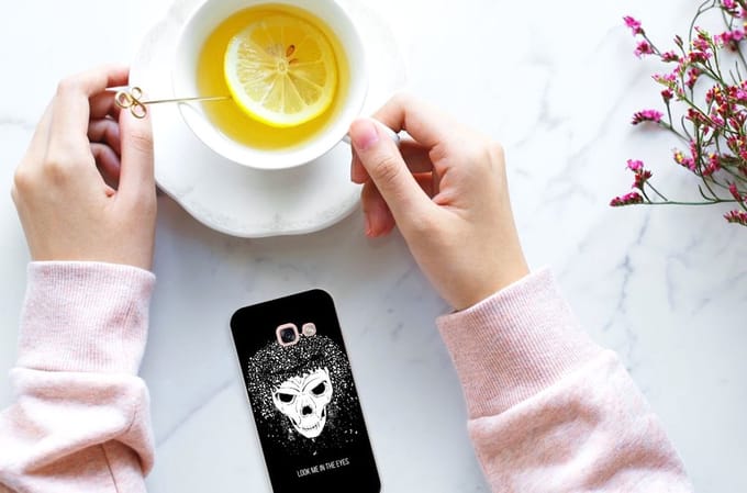 Silicone Back Case Samsung Galaxy A3 2017 Skull Hair