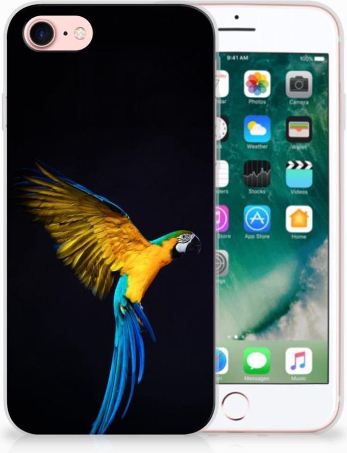iPhone SE 2022 | SE 2020 | 8 | 7 TPU Hoesje Papegaai