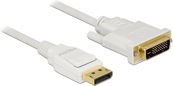 Premium DisplayPort naar DVI kabel - DP 1.2a (4K 30Hz) / wit - 2 meter