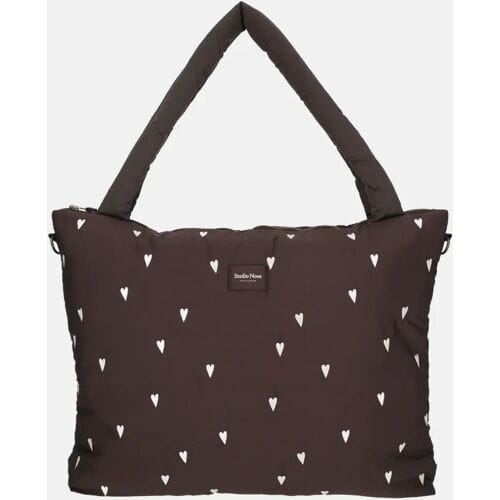 Studio Noos Puffy luiertas dark brown hearts