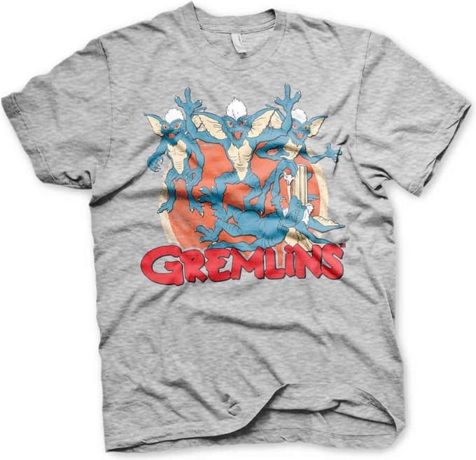 Gremlins Heren Tshirt -S- Group Grijs