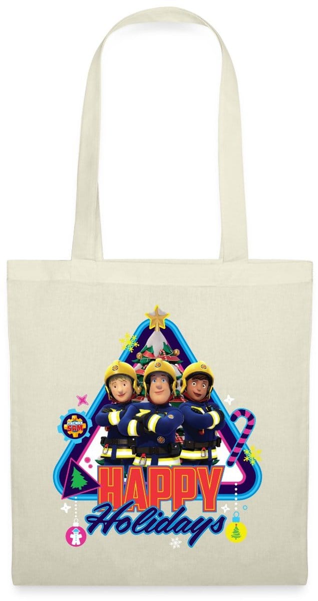 Brandweerman Sam™ Fijne Feestdagen Van Het Team Tas Van Stof Schoudertas
