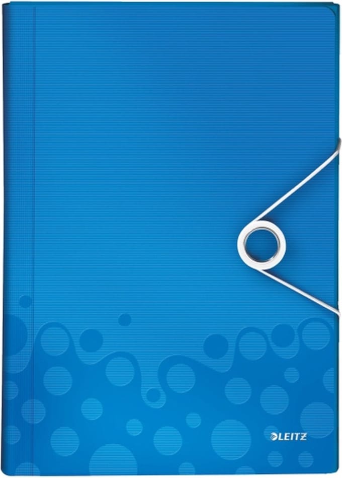 Sorteermap Leitz WOW 6 tabbladen PP blauw - 5 stuks