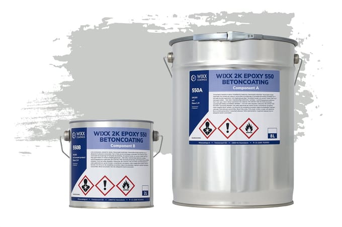 Wixx 2K Epoxy 550 Betonverf - 10L - RAL 7035 | Lichtgrijs