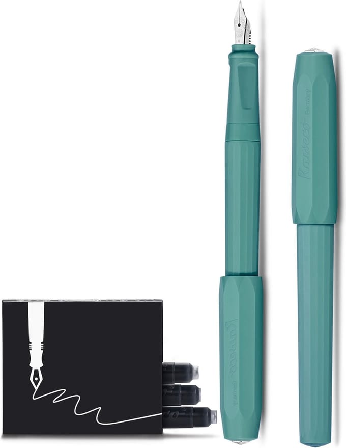 Kaweco - Vulpen - Perkeo Breezy Teal - Groen - Medium - Doosje vullingen