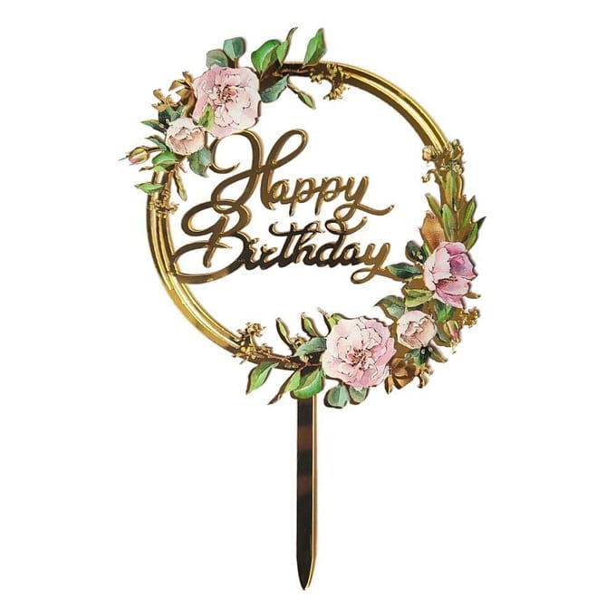 Happy Birthday Cake Topper Deluxe #1