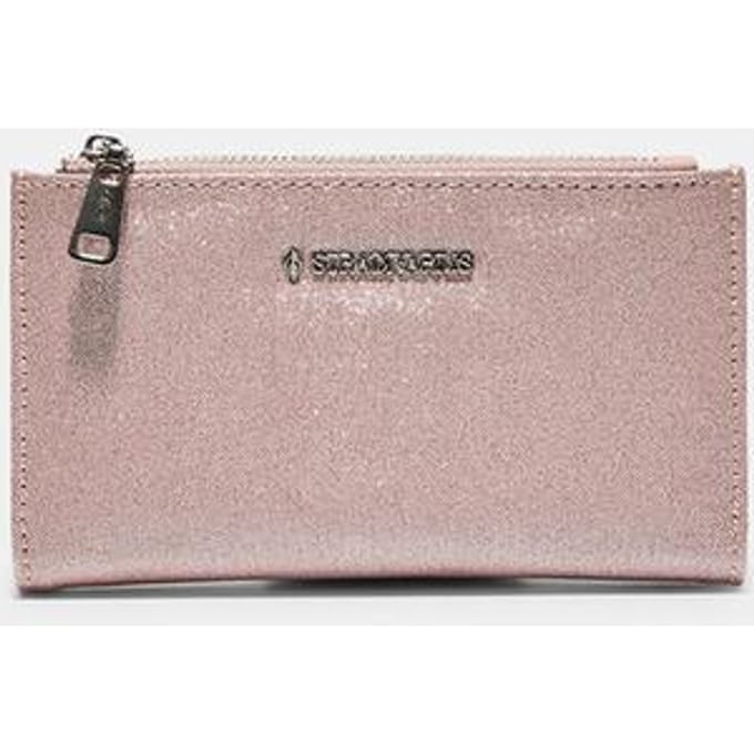 Stradivarius Langwerpige glitter portemonnee voor pasjes  Pastelroze OS
