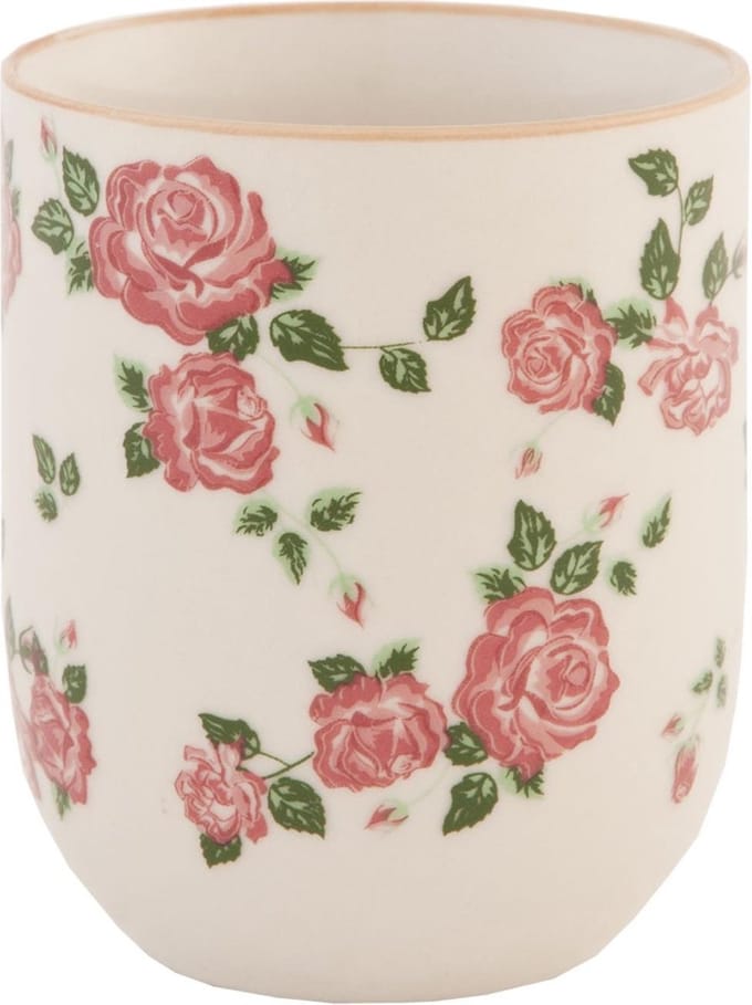 Clayre & Eef Mok 100 ml Roze Porselein Bloemen