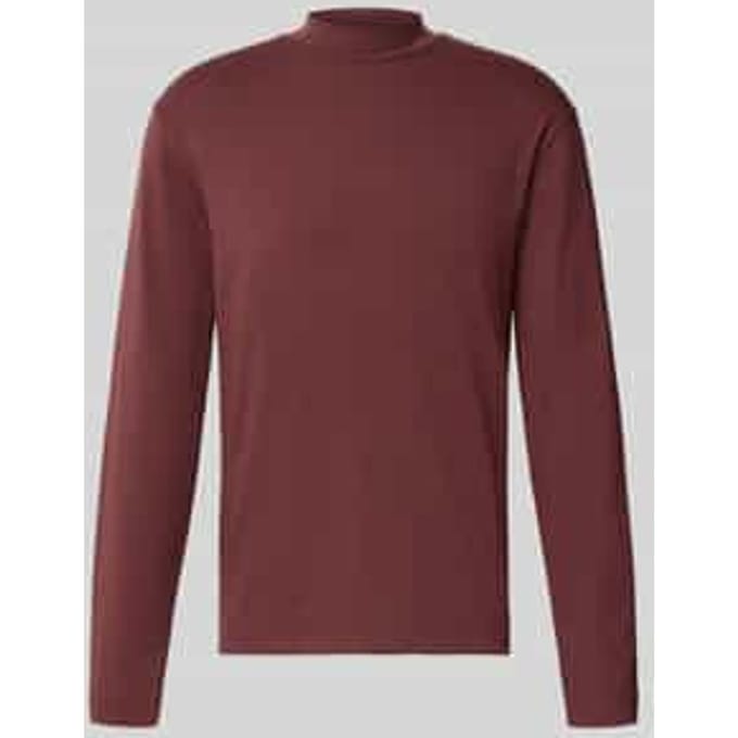 Shirt met lange mouwen met opstaande kraag model 'MORITZO'