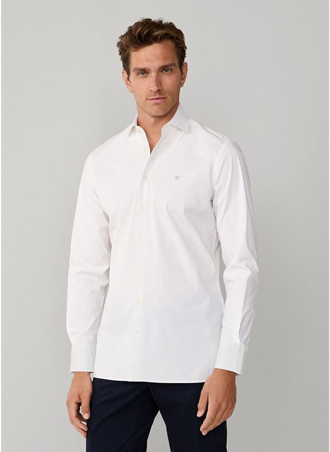 Hackett Hm3010540 Overhemd Met Lange Mouwen Wit XL Man