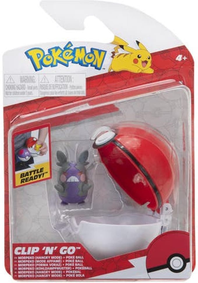 Pokemon - Clip 'N' Go - Morpeko ( Hangry Mode ) + Pokeball