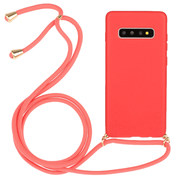 Mocaa Samsung Galaxy S10 Telefoonhoesje met Koord Rood