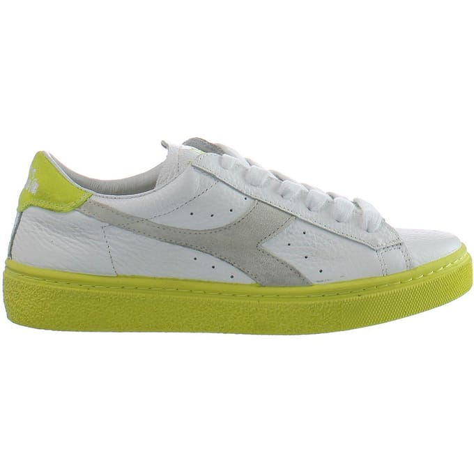 Diadora Montecarlo H Kleurblok Dames Wit/Geel Trainers